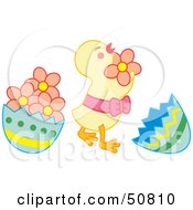 Poster, Art Print Of Happy Baby Chick Dancing Between Egg Shells