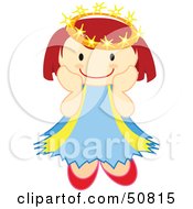 Poster, Art Print Of Happy Crowned Angel Smiling
