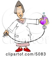 Female Scientist Testing Chemicals Clipart by djart