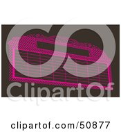 Royalty Free RF Clipart Illustration Of A Blank Pink Marquee Sign