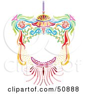 Royalty Free RF Clipart Illustration Of A Colorful Chinese Lantern by Cherie Reve