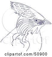 Royalty Free RF Clipart Illustration Of A Purple Dot Pattern Forming A Bird