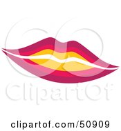 Royalty Free RF Clipart Illustration Of Womens Lips Version 3