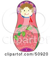 Decorated Female Matryoshka Doll - Version 3