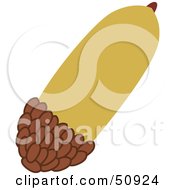 Royalty Free RF Clipart Illustration Of A Brown Acorn Version 2 by Cherie Reve