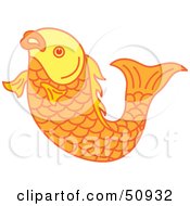 Poster, Art Print Of Swimming Goldfish - Version 3