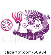Oriental Dragon With A Ring - Version 1