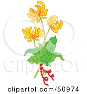 Poster, Art Print Of Plant With Yellow Flower Blooms - Version 1