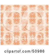 Poster, Art Print Of Repeat Background Of Ornate Orange Designs