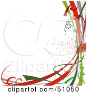 Clipart Illustration Of A Colorful New Year Or Christmas Ribbons On White by dero