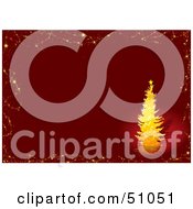 Royalty Free RF Clipart Illustration Of A Red Christmas Tree Background Version 5