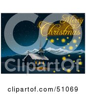 Royalty Free RF Clipart Illustration Of A Merry Christmas Greeting Version 4