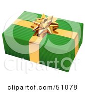 Royalty Free RF Clipart Illustration Of A Wrapped Present Box Version 2 by dero