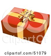 Royalty Free RF Clipart Illustration Of A Wrapped Present Box Version 1 by dero