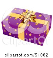 Poster, Art Print Of Wrapped Present Box - Version 4