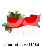 Clipart Illustration Of A Banner With Pine Cones by dero
