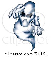 Royalty Free RF Clipart Illustration Of A Spooky Ghost Version 1
