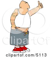 Gangster Man With Tattoos Clipart by djart