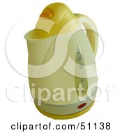 Royalty Free RF Clipart Illustration Of A Modern Yellow Kettle