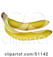 Royalty Free RF Clipart Illustration Of A Couple Of Bananas Version 2 by dero