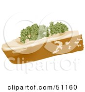Slice Of Bread With Cream Cheese And Parsley