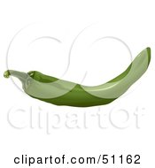 Royalty Free RF Clipart Illustration Of A Long And Skinny Green Pepper