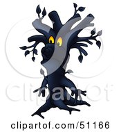 Clipart Illustration Of A Dark Ent Tree Version 3