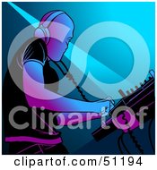 Royalty Free RF Clipart Illustration Of A Male DJ Version 7