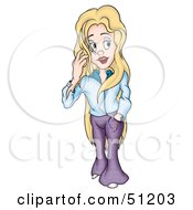 Royalty Free RF Clipart Illustration Of A Little Girl Version 3