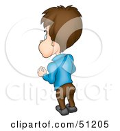 Royalty Free RF Clipart Illustration Of A Little Boy Version 17