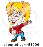Royalty Free RF Clipart Illustration Of A Little Girl Version 9
