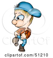 Royalty Free RF Clipart Illustration Of A Little Boy Version 11