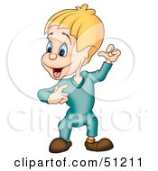 Royalty Free RF Clipart Illustration Of A Little Boy Version 5