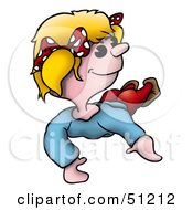 Royalty Free RF Clipart Illustration Of A Little Girl Version 6
