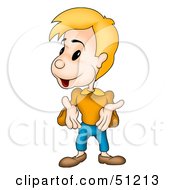Royalty Free RF Clipart Illustration Of A Little Boy Version 12
