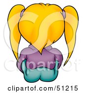 Royalty Free RF Clipart Illustration Of A Little Girl Version 10