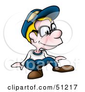 Royalty Free RF Clipart Illustration Of A Little Boy Version 14