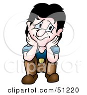 Royalty Free RF Clipart Illustration Of A Little Boy Version 15
