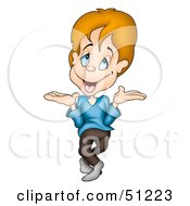 Royalty Free RF Clipart Illustration Of A Little Boy Version 4