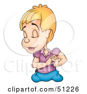 Royalty Free RF Clipart Illustration Of A Little Girl Version 4