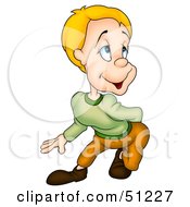 Royalty Free RF Clipart Illustration Of A Little Boy Version 8