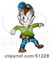Royalty Free RF Clipart Illustration Of A Little Boy Version 10