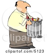 Man Talking Out Garbage Clipart