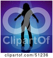 Royalty Free RF Clipart Illustration Of A Woman Dancing Version 1 by dero