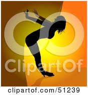 Royalty Free RF Clipart Illustration Of A Woman Dancing Version 2