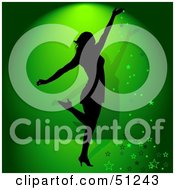 Royalty Free RF Clipart Illustration Of A Woman Dancing Version 3