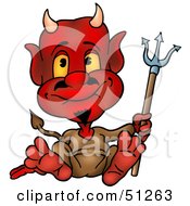 Royalty Free RF Clipart Illustration Of A Bad Devil Version 14