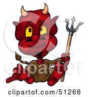 Royalty Free RF Clipart Illustration Of A Bad Devil Version 11