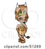 Royalty Free RF Clipart Illustration Of A Bad Devil Version 8
