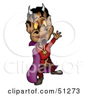 Royalty Free RF Clipart Illustration Of A Bad Devil Version 9